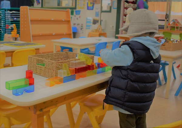 Child playing in kindy c room